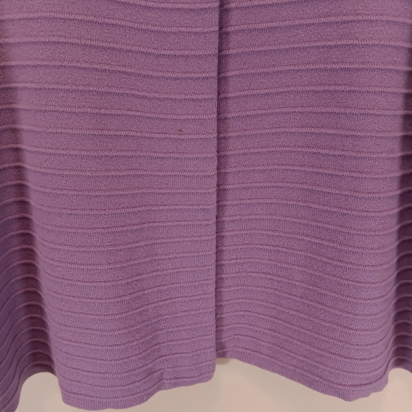 Evan-Picone Lavender Purple Ribbed Knit 100% Cotton Button Up Cardigan 1X - Picture 3 of 11